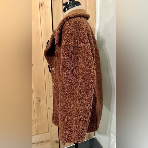 EUC Free People Diogo Shearling Sherpa Suede Jacket Coat - Picture 13 of 15